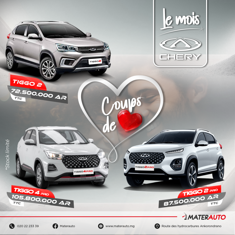 Offre promo Tiggo spéciale St Valentin